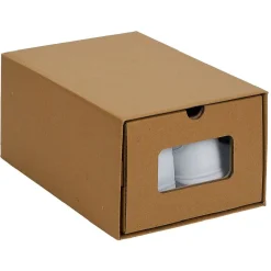 Gifi Rangement|Boîte de rangement en carton avec fenêtre transparente 46xH16x34cm