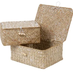 Gifi Rangement|Boîte de rangement en jonc de mer x2