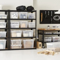 Gifi Rangement|Boîte de rangement en plastique transparent 32L