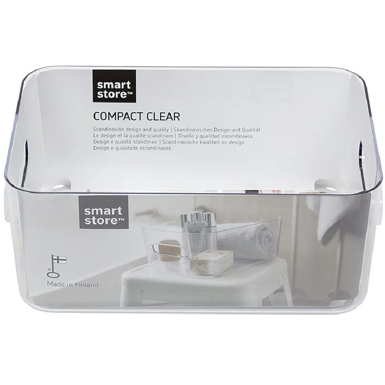 Gifi Entretien Du Linge|Boîte de rangement en plastique transparent SmartStore Compact Clear M