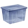 Gifi Rangement|Boîte de rangement en plastique bleu 18,8L