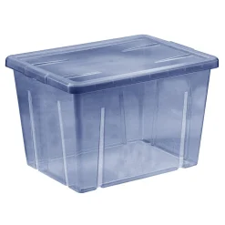 Gifi Rangement|Boîte de rangement en plastique bleu 18,8L