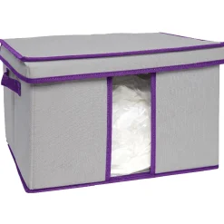 Gifi Rangement|Boîte de rangement et housse sous vide gris violet