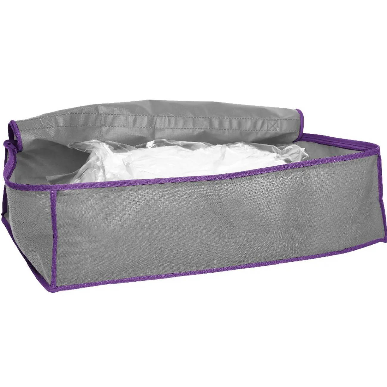 Gifi Rangement|Boîte de rangement et housse sous vide gris violet
