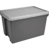 Gifi Rangement|Boîte de rangement incassable Bambox 62 L gris