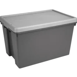Gifi Rangement|Boîte de rangement incassable Bambox 62 L gris