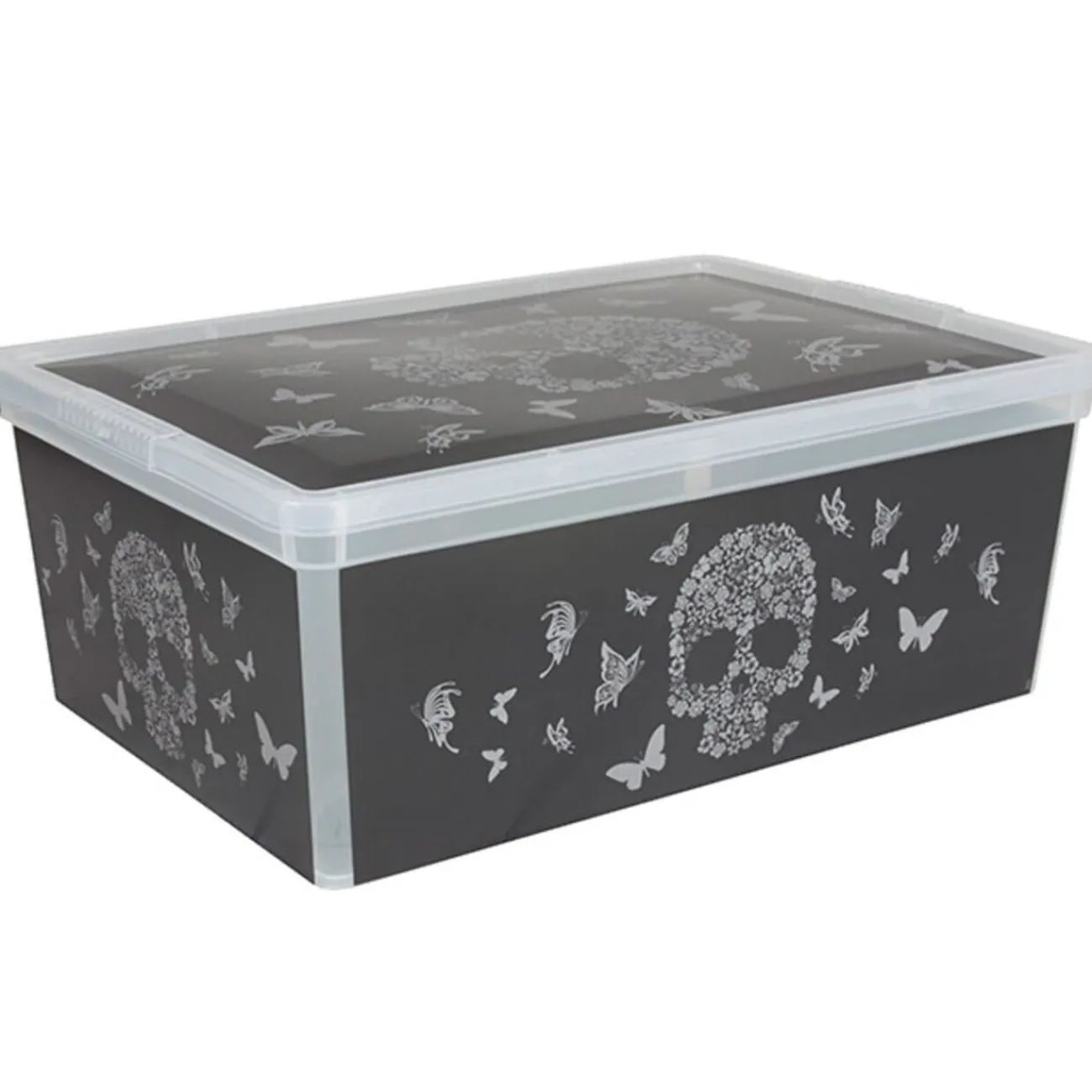 Gifi Rangement|Boîte de rangement 10L design tête de mort