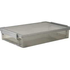 Gifi Rangement|Boîte de rangement noir fumé A4 fermeture clip 4L