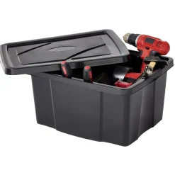 Gifi Rangement|Boîte de rangement noire 30 L x 5