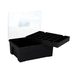 Gifi Rangement|Boîte de rangement organisateur 19 compartiments noir