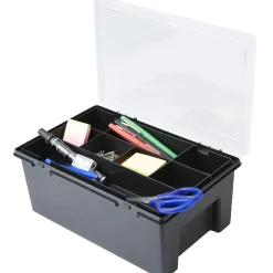 Gifi Rangement|Boîte de rangement organisateur 8 compartiments noir