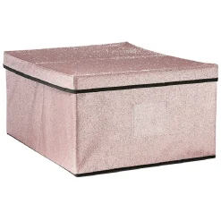 Gifi Entretien Du Linge|Boîte de rangement pailletée avec couvercle 3 couleurs