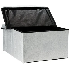 Gifi Entretien Du Linge|Boîte de rangement pailletée avec couvercle 3 couleurs