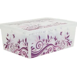 Gifi Rangement|Boîte de rangement plastique 18 L design arabesque