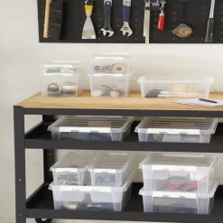 Gifi Entretien Du Linge|Boîte de rangement plastique transparent 1L