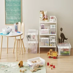 Gifi Rangement|Boîte de rangement plastique transparent 14L