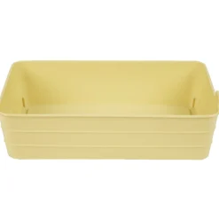 Gifi Entretien Du Linge|Boîte de rangement plastique jaune gris x4