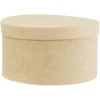 Gifi Rangement|Boîte de rangement ronde beige Ø22xH12cm