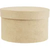 Gifi Rangement|Boîte de rangement ronde beige Ø15xH9cm