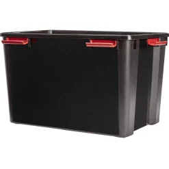 Gifi Rangement|Boîte de rangement étanche 70 L avec couvercle