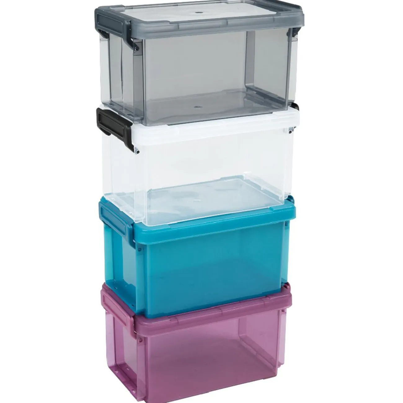 Gifi Rangement|Boîte de rangement transparente à clip 0,70L