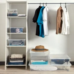 Gifi Rangement|Boîte de rangement transparente 18 L