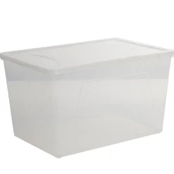 Gifi Rangement|Boîte de rangement transparente 46 L