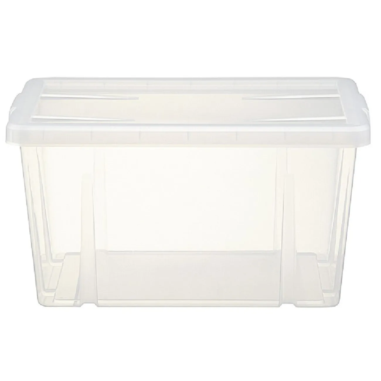 Gifi Rangement|Boîte de rangement transparente avec couvercle 30L