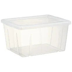 Gifi Rangement|Boîte de rangement transparente avec couvercle 30L