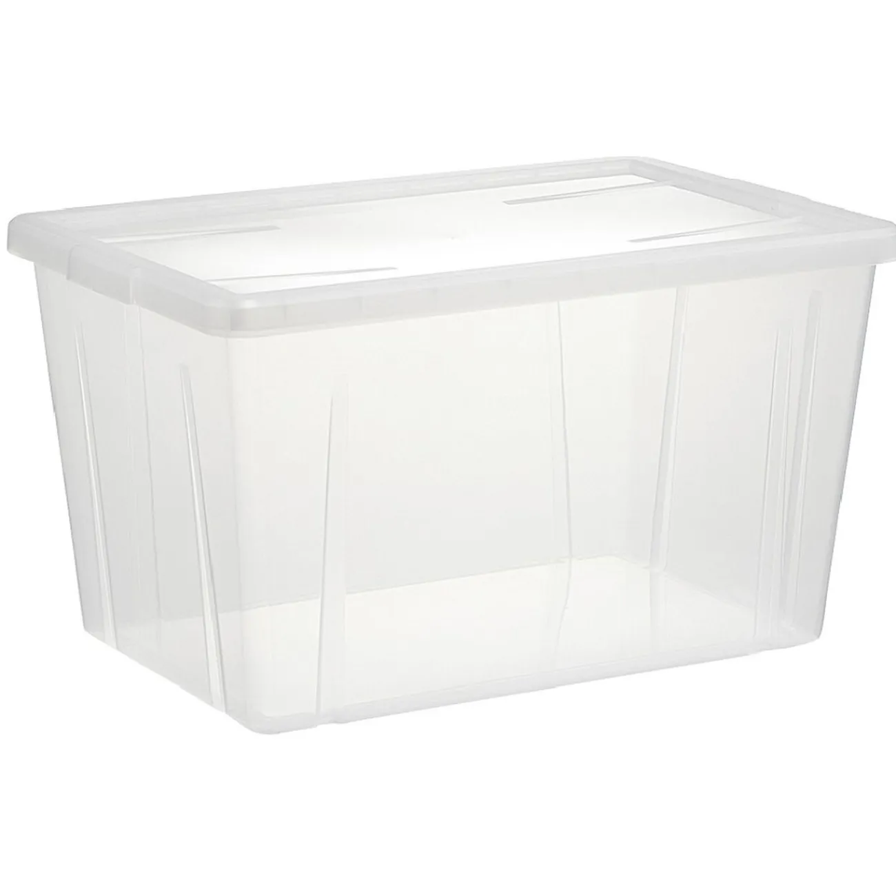 Gifi Rangement|Boîte de rangement transparente avec couvercle 54L