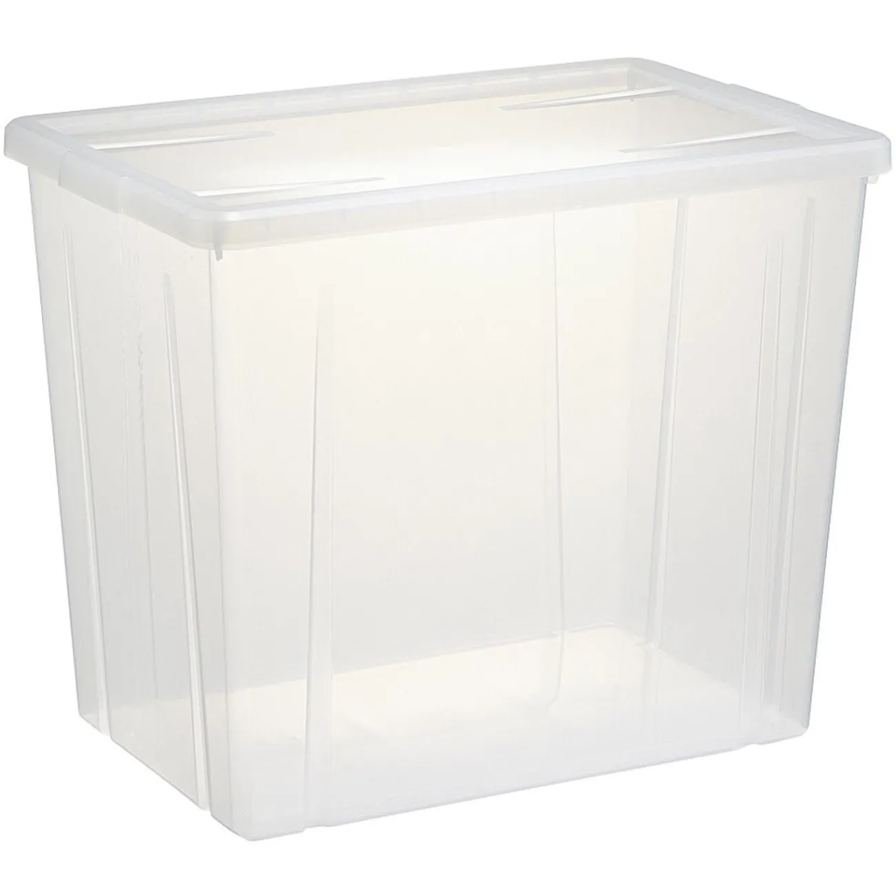Gifi Rangement|Boîte de rangement transparente avec couvercle 82L