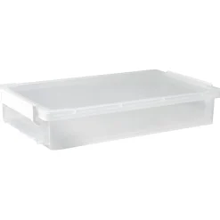 Gifi Rangement|Boîte de rangement transparente A4 fermeture clip 4L