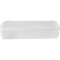 Gifi Rangement|Boîte de rangement transparente A4 fermeture clip 4L