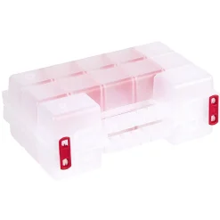 Gifi Entretien Du Linge|Boîte de rangement transparente avec séparateur amovible orange