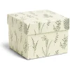 Gifi Rangement|Boîte en carton motif végétal 13x13xH10cm