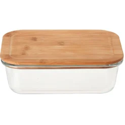 Gifi Boîte en verre et bambou 1,5 L