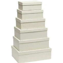 Gifi Entretien Du Linge|Boîte gigogne en carton uni x6