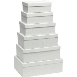 Gifi Entretien Du Linge|Boîte gigogne en carton uni x6