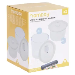 Gifi Boîte machine sous vide transparente x2