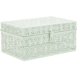 Gifi Rangement|Boîte métallique à motif ajouré dentelle