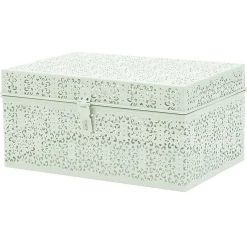 Gifi Rangement|Boîte métallique à motif ajouré dentelle