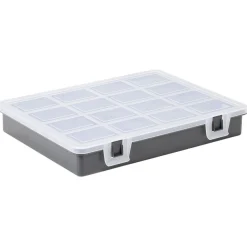 Gifi Aménagement Atelier^Boîte organiseur 16 compartiments avec couvercle transparent