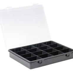Gifi Aménagement Atelier^Boîte organiseur 16 compartiments avec couvercle transparent