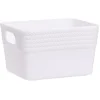 Gifi Aménagement Salle De Bain^Boîte plastique blanc 14x11xH8,5cm