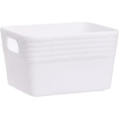 Gifi Aménagement Salle De Bain^Boîte plastique blanc 14x11xH8,5cm