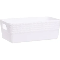 Gifi Aménagement Salle De Bain^Boîte plastique blanc 20x11xH7cm