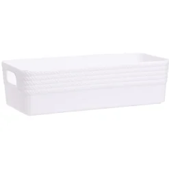 Gifi Aménagement Salle De Bain^Boîte plastique blanc 25x11xH7cm