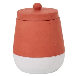 Gifi Nettoyage Et Entretien|Boîte poubelle à coton effet béton brique blanc