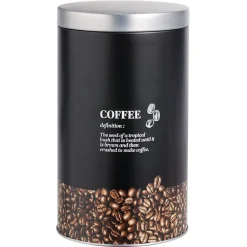Gifi Boîte pour grains de café en métal - Ø10,8xH18,5cm