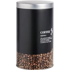 Gifi Boîte pour grains de café en métal - Ø10,8xH18,5cm